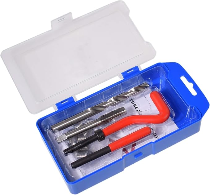 M12 X 1.75 Thread Repair Kit, Metric Helicoil Kit with HSS Drill Bit, 10PC Wire Thread Inserts