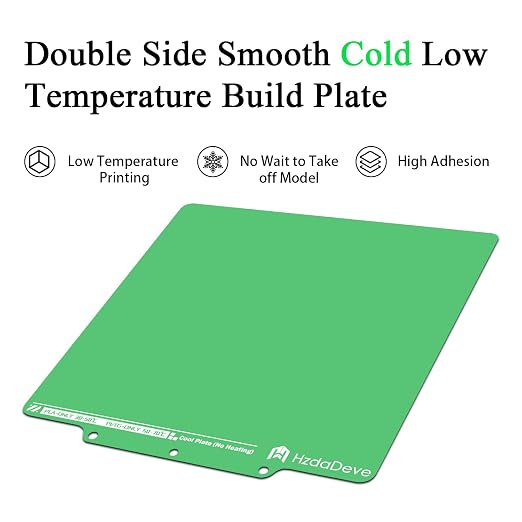 HzdaDeve Cool Plate for AD5X/5M/5M Pro Low Temperature Cold Build Plate No Heating No Glue Double Sided Smooth Board Sheet Bed PEI Heated Bed Spring Steel Platform for Flashforge 3D Printer (Green)