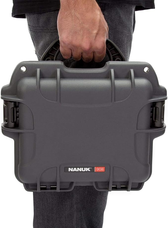 NANUK 908 Waterproof Hard Case with Foam Insert - Graphite