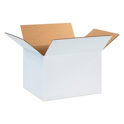 AVIDITI White Shipping Boxes 12"L x 10"W x 8"H (25 Pack) Small Medium Mailing Box for Small Business Packaging, Mailers, Gifts & Storage