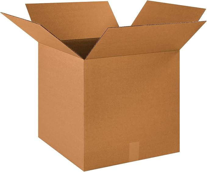 Box USA Cube Shipping Boxes 18"L x 18"W x 18"H (20-Pack) - Medium Corrugated Cardboard Packaging Boxes for Shipping, Packing, Moving, and Storage at Home, Office, or Business