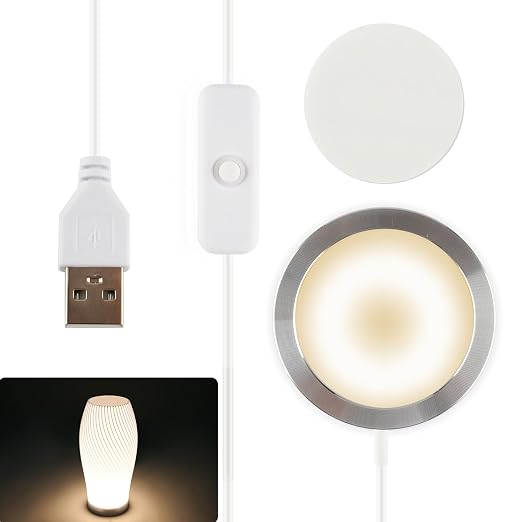 3D Printer LED Lamp Kit 001, Compatible with Bambu lab H2D/A1/A1mini/P1S/P1P/X1C Makerworld Maker's Supply Hardware kit 5V USB Powered, 3000K Warm Light