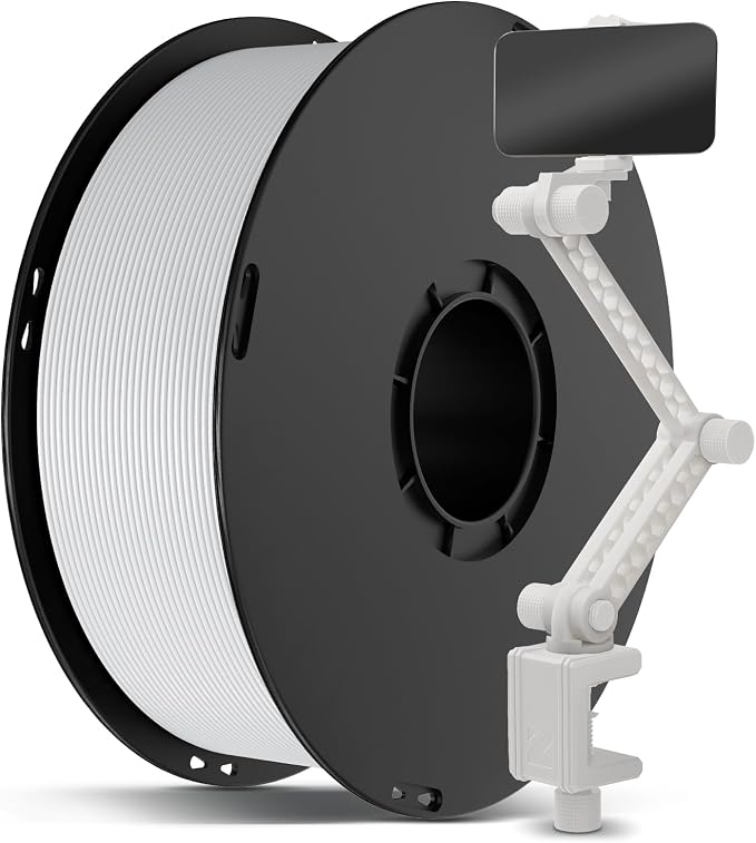 ANYCUBIC ABS Filament 1.75mm, High Strength and Toughness, 3D Printer Filament Dimensional Accuracy +/- 0.02mm, 1KG Spool (2.2 lbs), White
