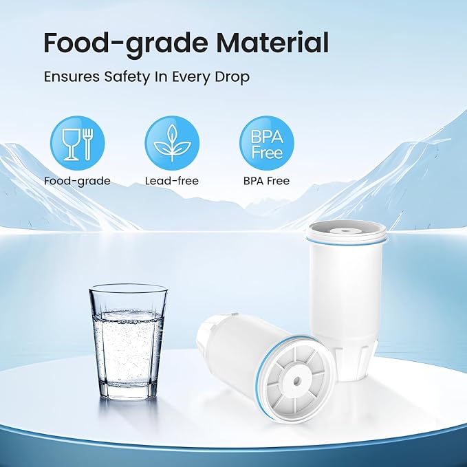 Water Filter Replacement for zero Pitchers and Dispenser,fit for ZR-001 ZR-004 ZP-006 ZR-017 ZP-010, Multi-Stage Filter System Reduce Lead, Chromium, PFOA/PFOS and TDS, 4pack,by Cobectal