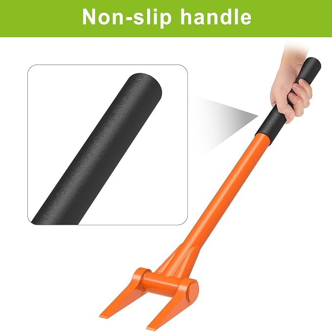 Insaga Demolition Tools - 2mm Steel Straight Handle Wrecking Bar for Wood Floors & Drywall Removal - Demo Deck Board Removal Tool for Contractors, Restoration, 28'' Rounded Handle for Tight Spaces