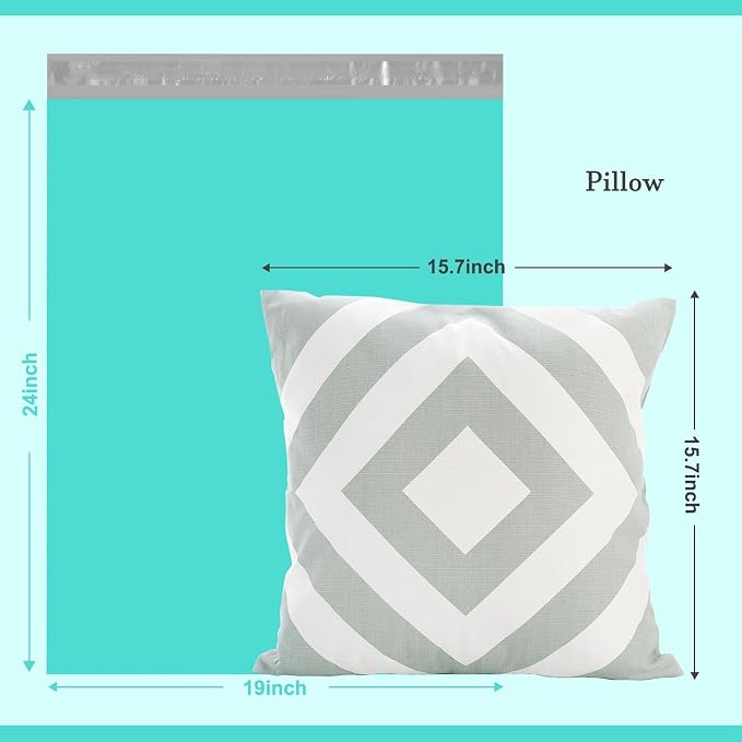 Metronic Poly Mailers 19X24 500Pack, Strong Adhesive Shipping Envelopes for Clothing, Waterproof Shipping Bags for Small Businesses, Flexible Mailers Poly Bags Packages Bags Teal