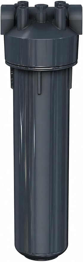 Pentair Pentek Dura-Series Standard Water Filter Housing, 3/4" NPT #20 Opaque Sump with Mounting Cap, 20-Inch, Slate/Slate