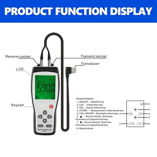 Smart Sensor AS840 Thickness and Metal Depth Tester