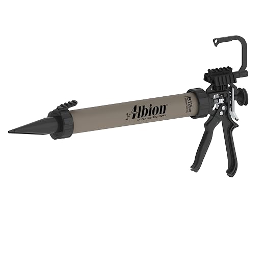 Albion Engineering B12S20(SPE) B-Line Manual Sausage Caulking Gun, Special Edition with Picatinny Rail Mounts & Integrated Hook, 20 oz, 12:1 Drive
