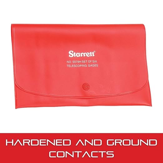 Starrett Telescoping Gage Set, Self-Centering with Two Arms - for Determining True Size of Holes, Slots, Recesses - 5/16" - 6" Range, 2-3/8" - 3-1/4" Handle Length - S579HZ