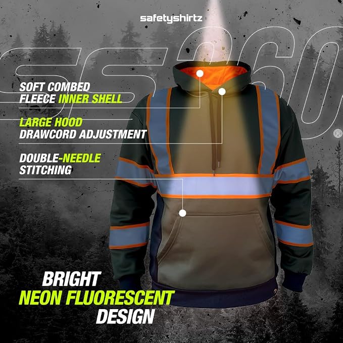 SafetyShirtz SS360 ANSI Class 3 Type R Graphic Hoodie