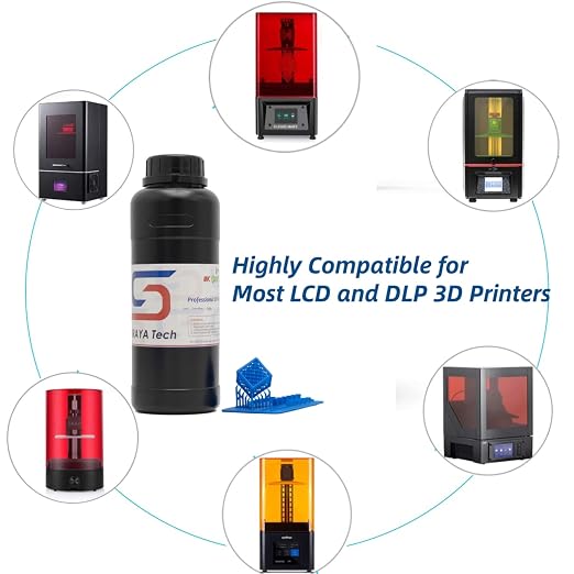 Siraya Tech Cast 3D Printer Resin Easier to Burn and Print Clean Burnout Great Smooth Surface High Resolution Castable 405nm UV-Curing Resin for Thicker Designs and Metal Parts (True Blue, 500g)
