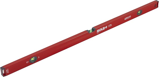 SOLA LSX48 X PRO Aluminum Box Profile Spirit Level with 3 60% Magnified Vials, 48-Inch