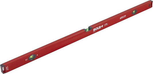 SOLA LSX48 X PRO Aluminum Box Profile Spirit Level with 3 60% Magnified Vials, 48-Inch