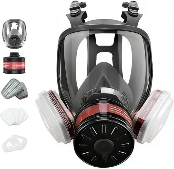 Gas Mask for Chemical, Full Face Respirator for Spray Paint