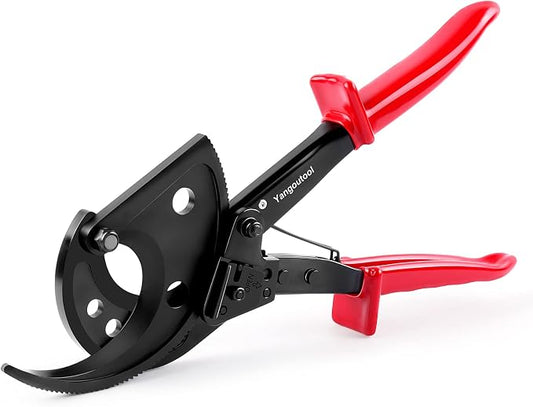 Yangoutool Ratcheting Cable Cutters up to 400mm² /Φ22.5mm/Φ0.89 inches Heavy Duty Aluminum Copper Ratchet Wire Cutter for Cutting Electrical Wire