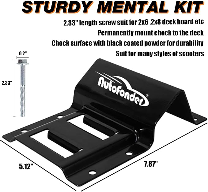 Vehicle Wheel Chock Tie Down kit 4500lb Break Strength-4 Pack 2" x9' E Track Straps-Ultimate Heavy Duty Trailer Tire Strap System for ATV,UTV,Lawn Mower | E-track ratchet straps, 8 steel chocks, bolt-on mount, ATV UTV lawn mower trailer compatible, tir...