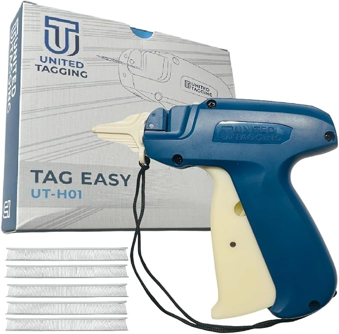 UT-H01 Professional Tagging Gun Kit — Industrial Grade Metal Needle, Price Tag Attacher for Clothing, Retail Store, Warehouse, Consignment — 500 Barbs Fasteners Included