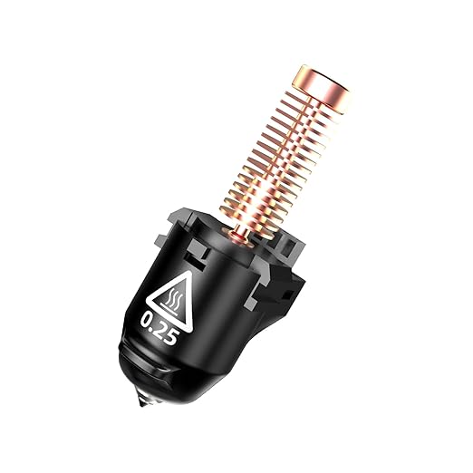 FLASHFORGE Adventurer 5M Series 3D Printer Nozzle Assembly, 3S Quick-Detachable Nozzle, Max 280℃ High Temperature & High Flow 32mm³/s Nozzle for AD5M/5M Pro 3D Printers (0.25mm for AD5M Series)