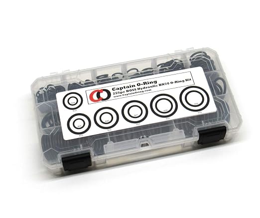 Captain O-Ring - ORB BOSS Hydraulic Fitting SAE 900 O-Ring Seal Kit (Buna-N 70-255 Piece Kit, 12 Sizes)