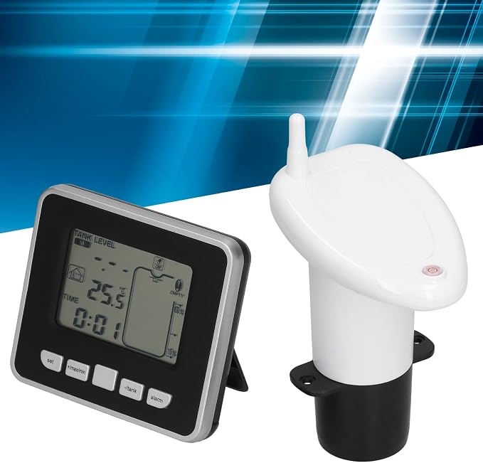 Water Level Meter Indicator, Sensors Liquid Level Sensors Ultrasonic Digital Display Depth Sensor Monitor System