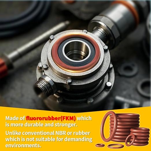 Viton O-Ring Kit, 396PCS, 30 Sizes, Metric, Shore 75A Durometer | FKM O-Rings,High-temperature resistant,Hydraulic, Automotive, Engine and Plumbing Repair
