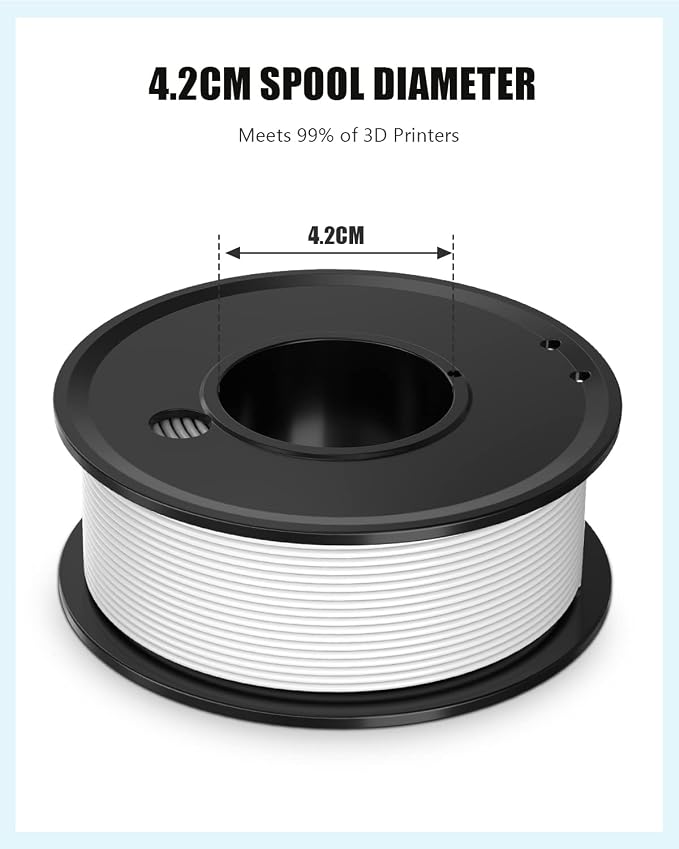 3D Printer Filament PLA 1.75mm 3-D Printing Materials 5 Colors Bundle Print Filiment 1.75 mm White Black Red Blue Purple Dimensional Accuracy ±0.02mm Fillament Spool Vacuum Packaging 250G X 5