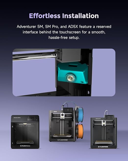 FLASHFORGE AD5X 3D Printer Retrofittable Accessory Camera Kit, Extended Functionality Real-Time Monitoring and Time-Lapse Video, Compatible with AD5M/ Pro 3D Printers