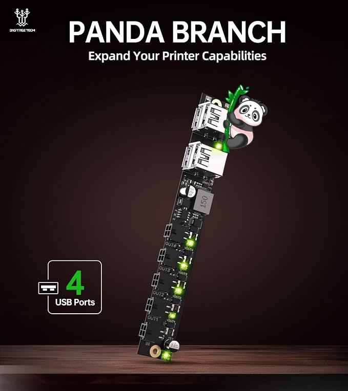 BIGTREETECH Panda Branch Power Expansion Board for Bambu-Lab P1S/P1P/X1C/X1E/A1/A1 Mini 3D Printers, Powering Panda Touch/Panda Knomi/USB Fans/USB Light Strips/AMS/AMS Lite