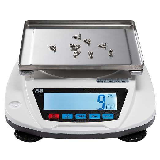 Lab Digital Electronic Analytical Scale - 0.01g Precision Scientific Jewelry Golden Scale - Top Loading Balance Industrial Weighing and Counting 0.01g Accuracy x 2000g, Square Tray