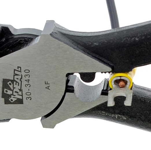 IDEAL Electrical 30-3430 Smart-Grip - 9.5 in., Linesman Plier with New England Nose, Crimping Die, Fish Tape Puller