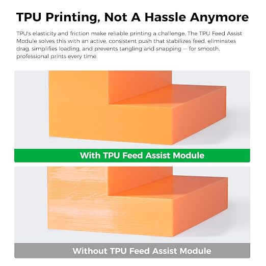 ENOMAKER Genuine TPU Feed Assist Module for Bambu Lab H2/X1/P1 Series,P2S/X2D | Active Flexible Filament Feeder, Consistent Push, Avoid Tangle/Snap, Reduces Friction, Simplify Feeding Path,Adjustable Force