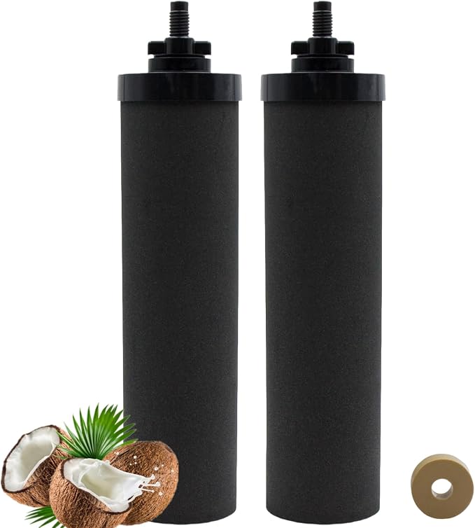 Water Filters Replacement for Berkey, 2 Pack Black Purification Elements for BB9-2 Gravity Filtration System