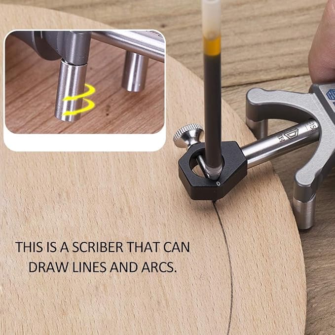 HONGDUI Wheel Marking Gauge, 0-5.7" (0-145mm) Adjustable Wood Scribe Tool, Precision Parallel Line Scriber for Woodworking