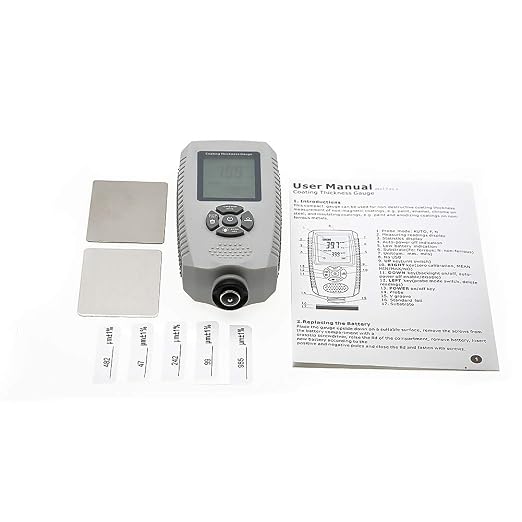 Coating Thickness Gauge Digital Paint Thickness Meter Tester with Tool Box Range 0~1500um