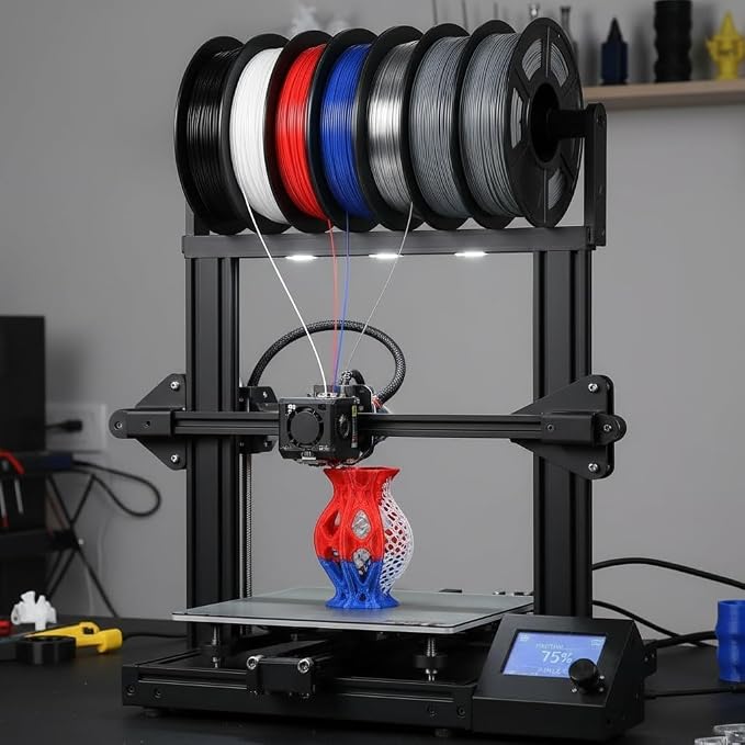 3D Printer Filament Bundle 1.75mm Filajoy3D 6 Pack 250g Dimensional Accuracy +/- 0.03mm for Most FDM 3D Printers Black White Gray Red Blue Transparent