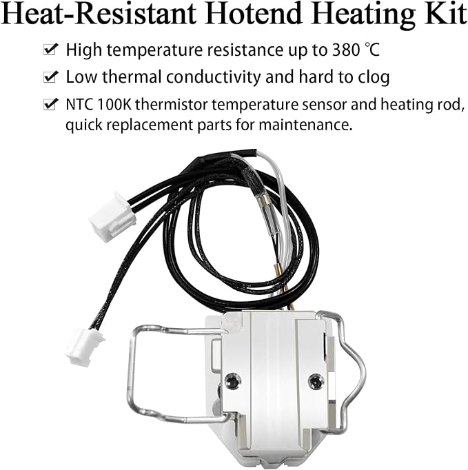 0.4MM Kobra X Hotend Heating Assembly Kit Print Head Extruder for Anycubic | Durable Hardened Steel Nozzle, Heat-Resistant 300°C, Leak-Free Integrated Design, 500 mm/s High-Speed, Precision Extrusion