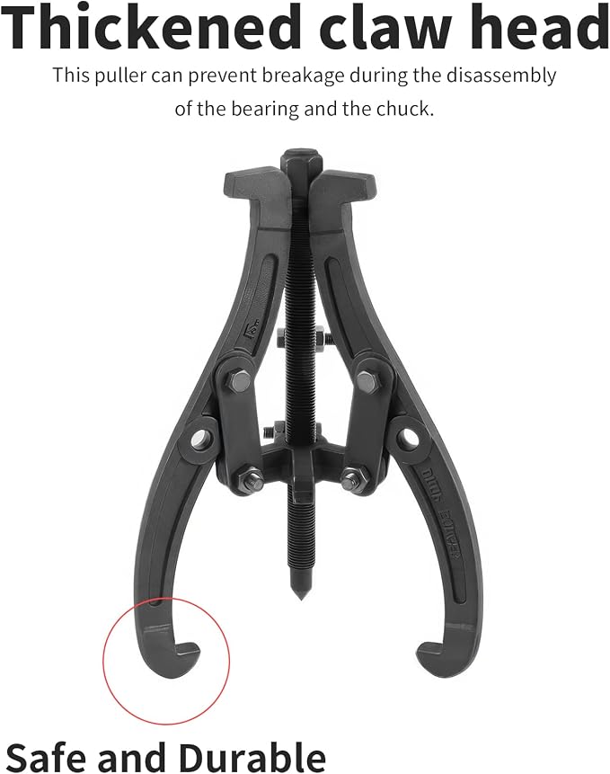 3 Jaw Puller 3in/75mm Universal Bearing Gear Pullers Heavy Duty Extractor Tool,High Carbon Steel Puller,Adjuestable Removal Kit Type for Bearings/Flywheels/Pulleys Remove