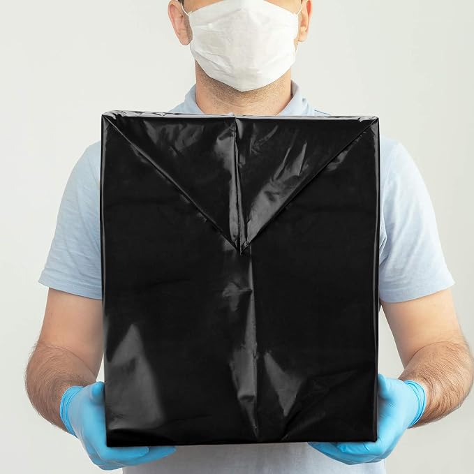 Metronic Large Poly Mailers 19x24 50PCS, Shipping Bags Envelopes Mailers with Self Adhesive Waterproof and Tear-Proof Postal Bags, Black