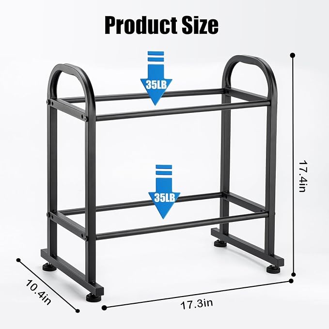 3D Printer Filament Storage Rack, 2-Tier Metal Filament Rack Holds 12 Rolls of 1KG, Heavy Duty Space Saving Filament Rack for Workshop Garage Home Studio