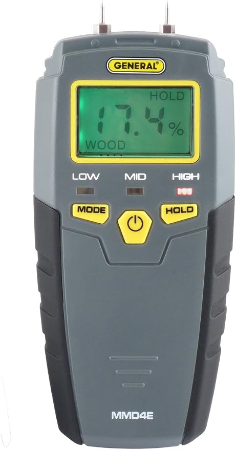 General Tools MMD4E Digital Moisture Meter, Grays & Klein Tools ET140 Pinless Moisture Meter for Non-Destructive Moisture Detection in Drywall, Wood, and Masonry; Detects up to 3/4-Inch Below Surface