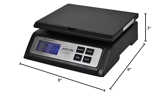 Accuteck 85LB Heavy Duty Digital Shipping Postal Scale with Extra Large Display (Battery and AC Adapter Included)