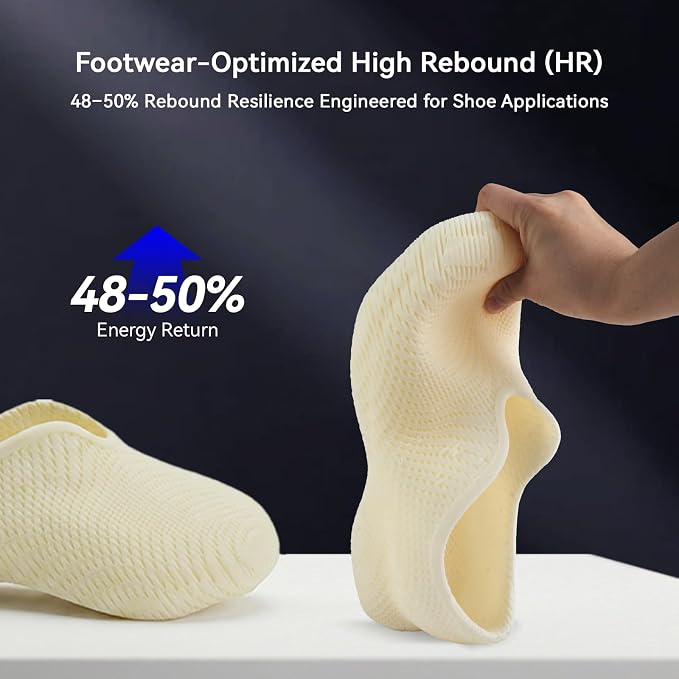 Siraya Tech Roamr TPU Air HR 80A Filament, 48-50% High Rebound, Foaming Flexible 3D Printer Filament, 64A-80A Variable Hardness, Matte Finish for Footwear, Midsoles, and Orthotics (800g, Beige)