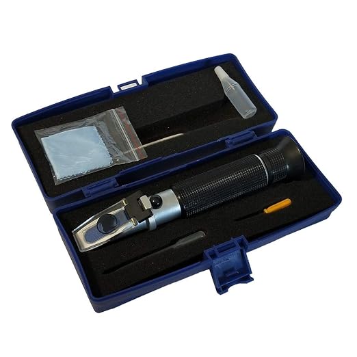 0-10% Brix & Cutting Fluid, Rhino Handheld Refractometer with Automatic Temperature Compensation (Copper) Accuracy 0.1%