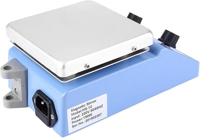 HS-12 Digital Hotplate Magnetic Stirrer, 1-2000(r/min), 5L, Stainless Steel Magnetic Stirrer Hot Plate Mixer, for Lab Liquid Mixing Heating(US Plug)
