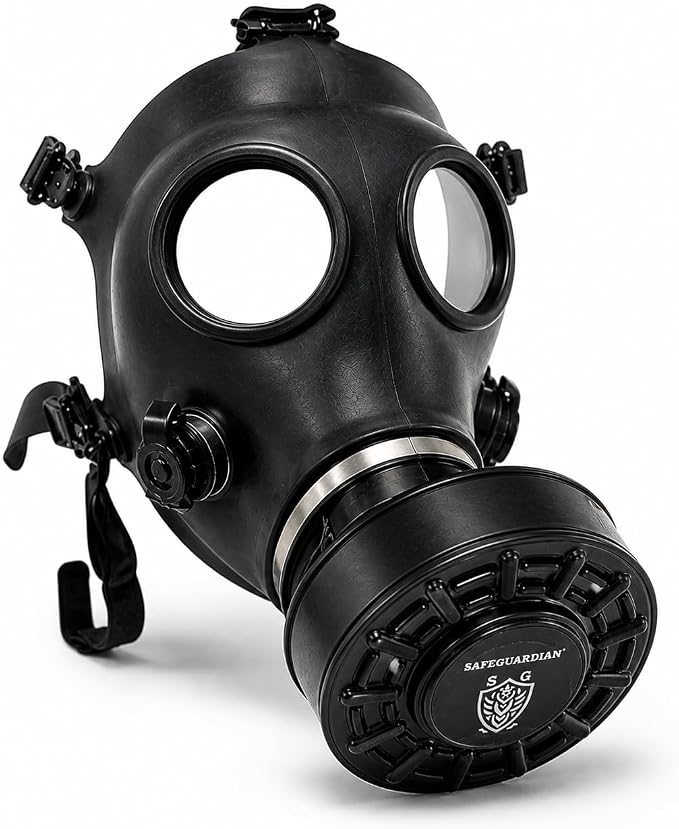 Full Face Mask with Included 40mm Premium Filter | Anti-Fog Wide View Lens | Adjustable Head Harness | Paintball, Airsoft, Cosplay, Training & Simulation