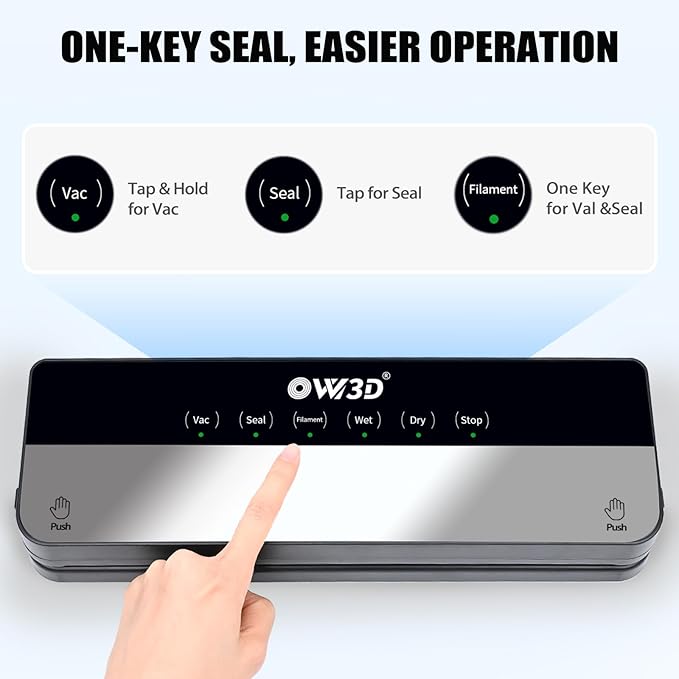 3D Filament Vacuum Sealer for Filament Storage Bags, Auto Completely Sealed, No air Leakage, 3D Printer Filament Storage Bags 30Pcs Vacuum Sealed Kit with 30 Desiccants