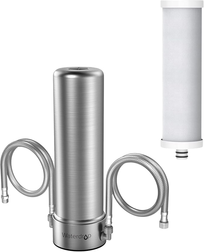 Waterdrop AS13 Under Sink Water Filter System, Reduces Lead, Chlorine, Bad Taste & Odor, PFAS, NSF/ANSI 42 Certified, No Drilling Required with WF13 Replacement Water Filter