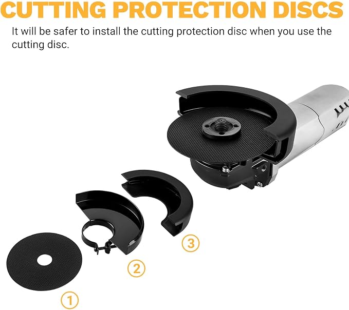 8-Amp Angle Grinder: DEKOPRO 4-1/2 inch Electric Corded Grinder Power Tools with Grinding and Cutting Wheels, Auxiliary Handle and Wrench for Cutting, Polishing and Grinding