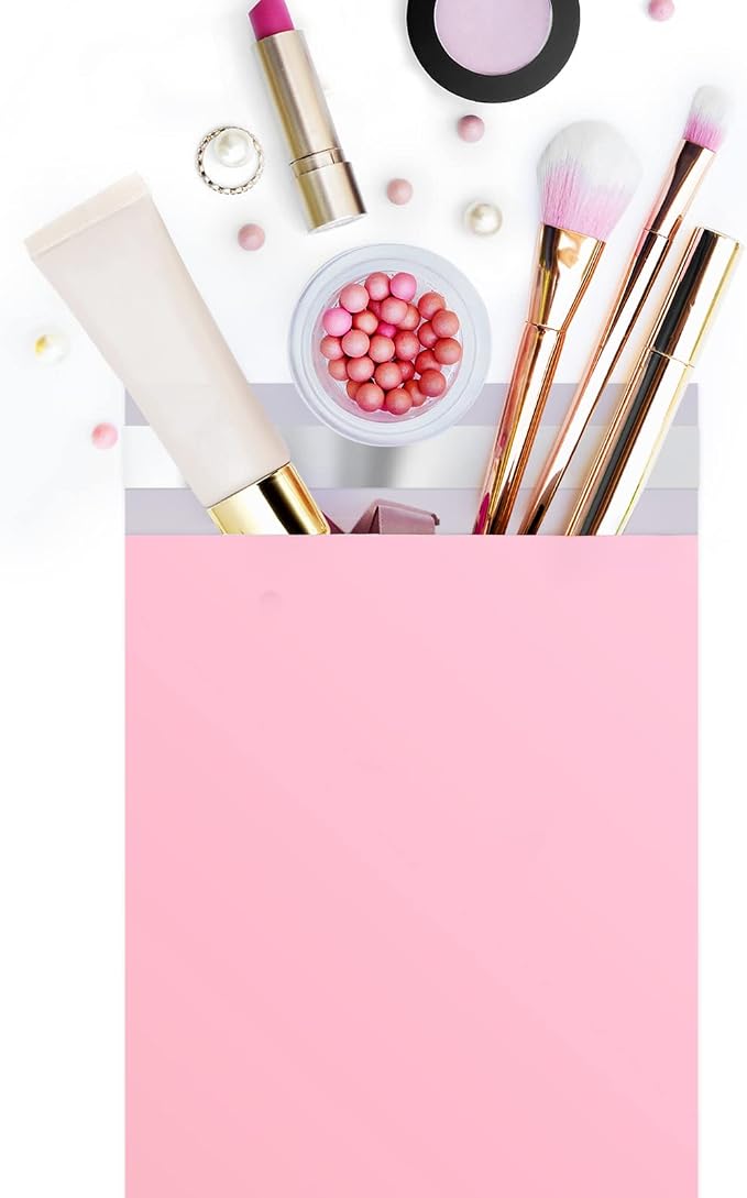 Metronic Poly Mailers 6x9 - 200 Pack, Strong Adhesive Envelopes for Clothing, Waterproof Poly Bags for Shipping, Light Pink